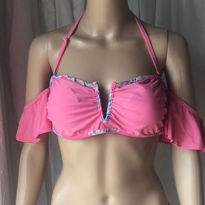 YMI Bandeau L Swim Top with Ruffle Arm Straps